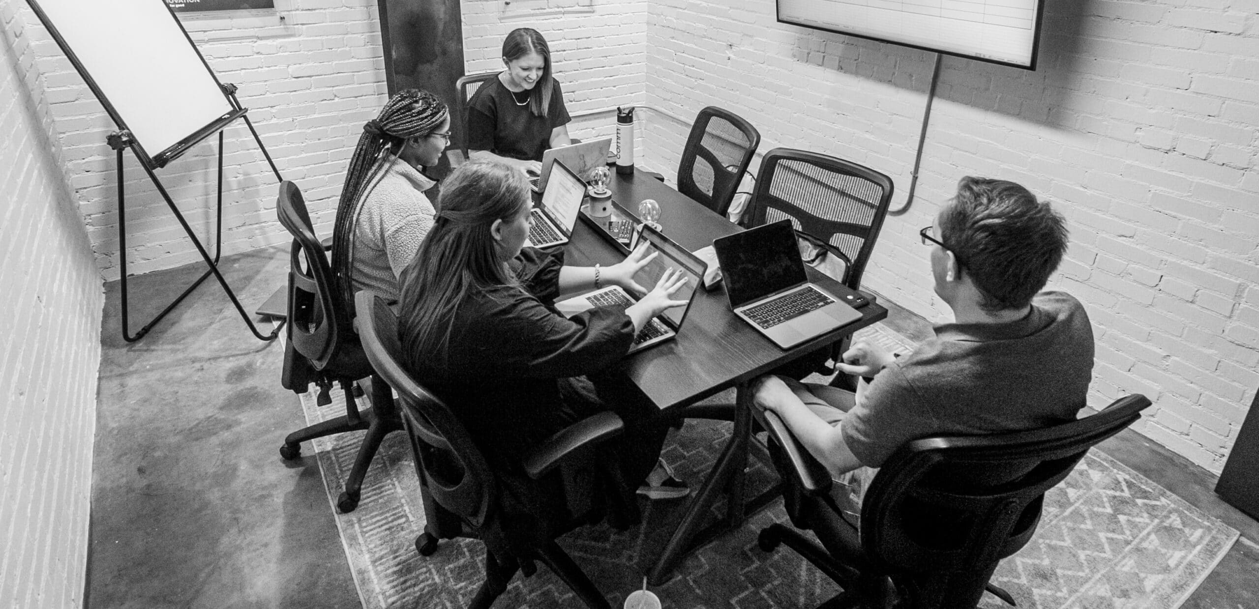 The Koch Comm team brainstorming for a client's annual strategic plan.